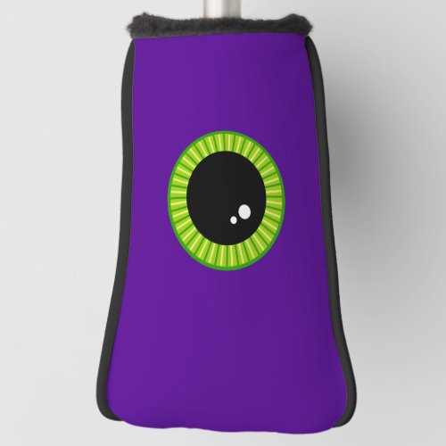 Funny Green and Purple Monster Eyeball Golf Head Cover