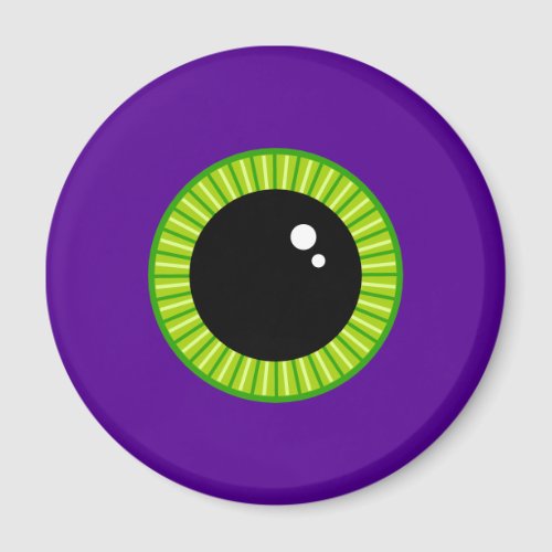 Funny Green and Purple Monster Eyeball Magnet