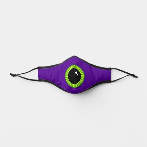 Funny Green and Purple Monster Eyeball Premium Face Mask