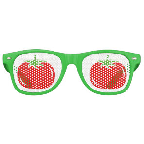 Funny green and red tomato party shades sunglasses