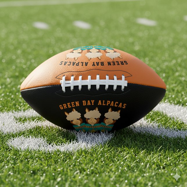 Funny Green Bay Alpacas Sports Team Football (Funny Green Bay Alpacas Football Cover Photo)