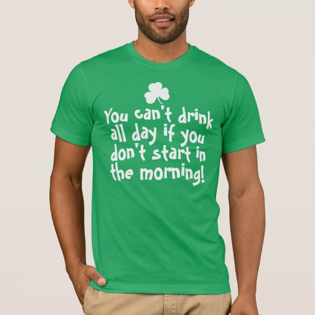 Funny Green Beer Day T-Shirt (Front)