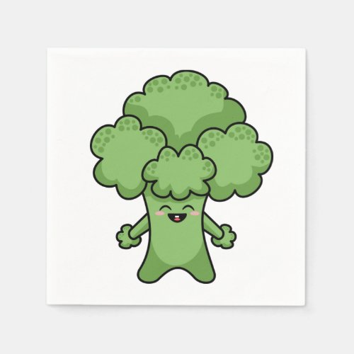 Funny Green Broccoli Napkins