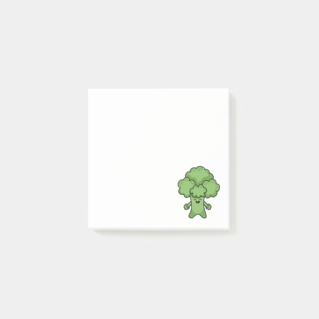Funny Green Broccoli Post-it Notes (Front)