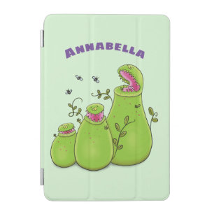 Funny green carnivorous pitcher plants cartoon iPad mini cover