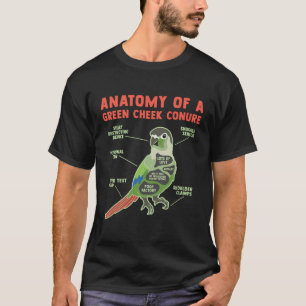 Funny Green Cheek Conure Bird Lover Pineapple Parr T-Shirt
