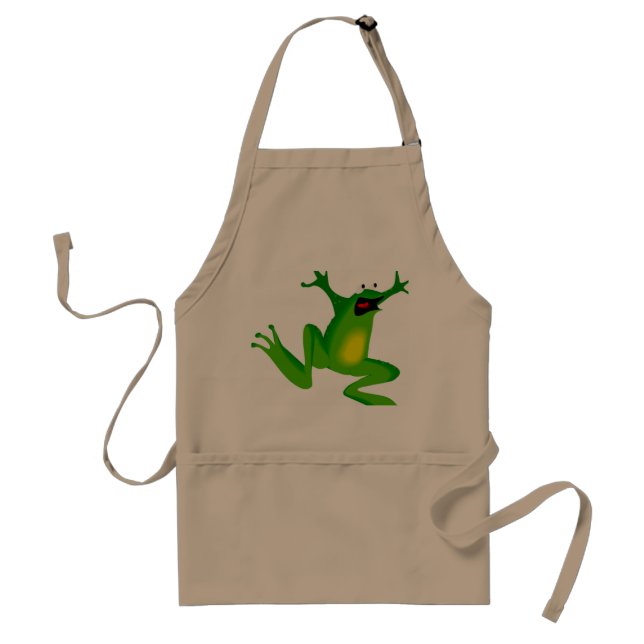 Funny Green Frog Apron (Front)