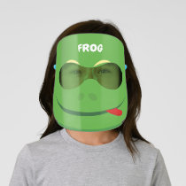 Funny green frog face shield mask for kids