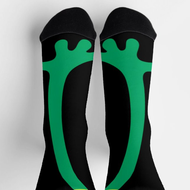 Funny green frog leg Feet Socks Knee Animal  (Top)