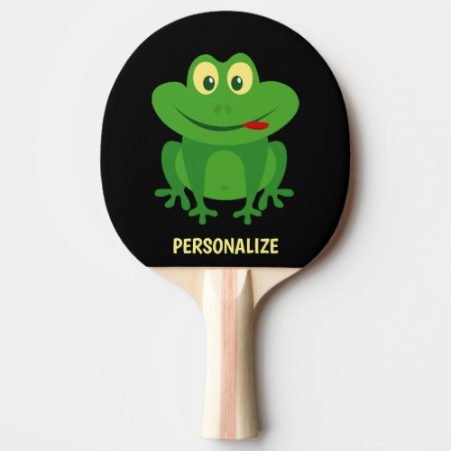 Funny green frog ping pong paddle for table tennis