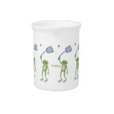 Cute fun tadpole cartoon illustration beverage pitcher