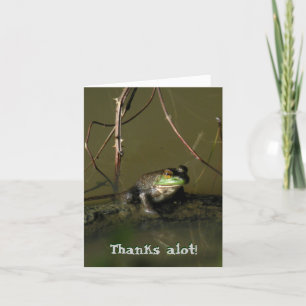 Funny Green Frog Thank You Card