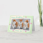 Funny Green From The Cats Photo Happy Birthday Car Card