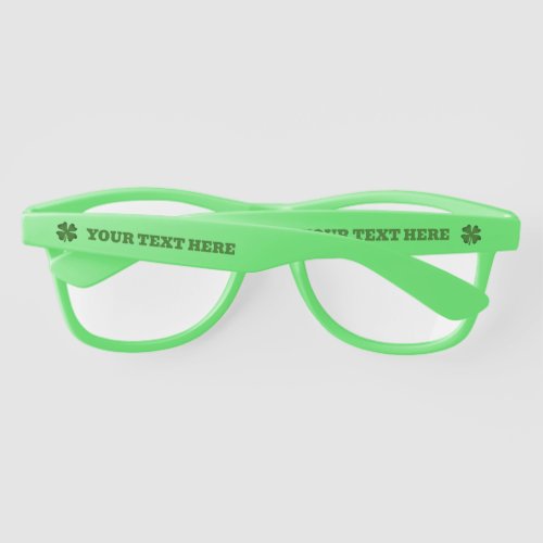 Funny green glasses for St Patricks Day party