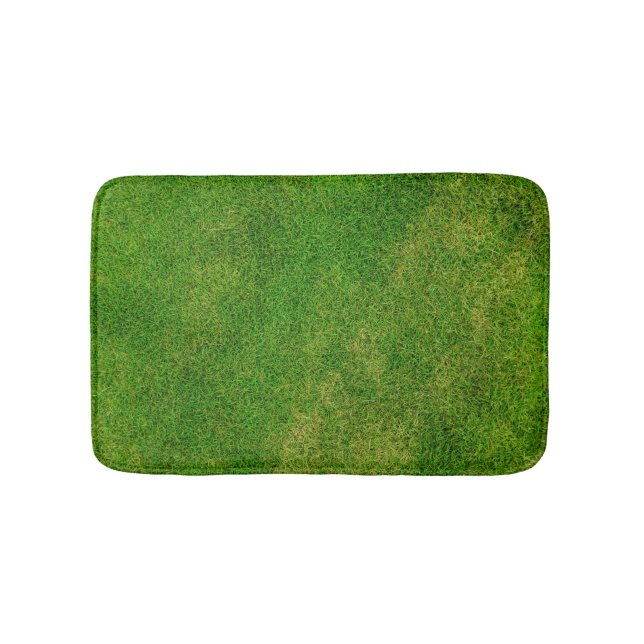 Funny Green Grass Bath Mat (Front)