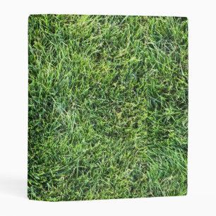 Funny green grass real photo texture pattern fun mini binder
