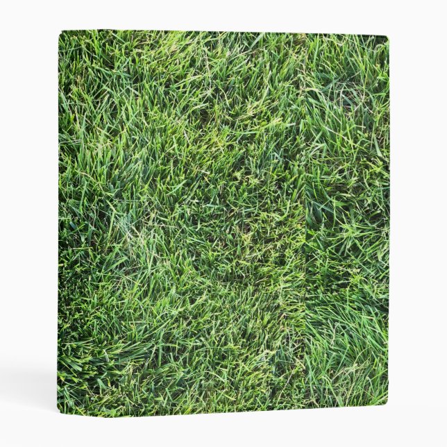 Funny green grass real photo texture pattern fun mini binder (Front/Spine)