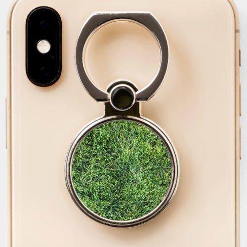 Funny green grass real photo texture pattern fun phone ring stand