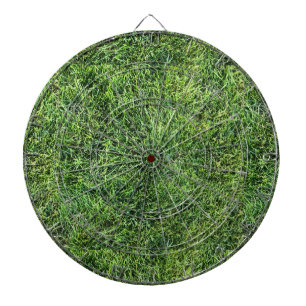 Funny green grass texture pattern real photo fun dart board