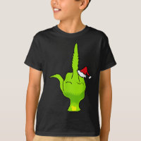 Funny Green Hand Middle Finger Xmas Santa