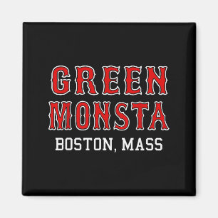 Funny Green Monstah Boston M New England Magnet