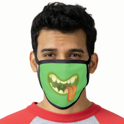 Funny Green Monster Mouth  Teeth Face Mask