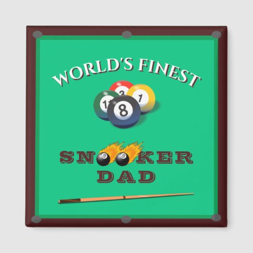 Funny Green Pool Table Snooker Dad Fathers Day Magnet