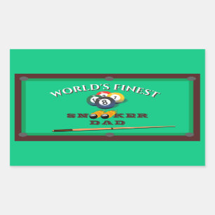 Funny Green Pool Table Snooker Dad Father's Day Rectangular Sticker