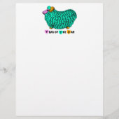 Funny Green Ram Chinese Year Zodiac Letterhead (Front)
