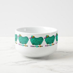 Funny Green Ram Chinese Year Zodiac Soup Bowl