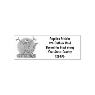 Funny green smiling animated iguana lizard self-inking stamp
