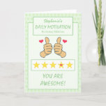 Funny Green Thumbs Up You Are Awesome Birthday Card