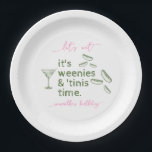 Funny Green Weenies & Tinis Martini Birthday Party Paper Plates<br><div class="desc">Choose this hilarious Funny Green Weenies & Tinis Martini Birthday Party Supplies template featuring a hand-drawn Martini glass and a pack of wieners! This is the perfect invitation for a great bridal shower, bachelorette, or birthday party! Customize the design with your party details and order your invitations and party supplies...</div>