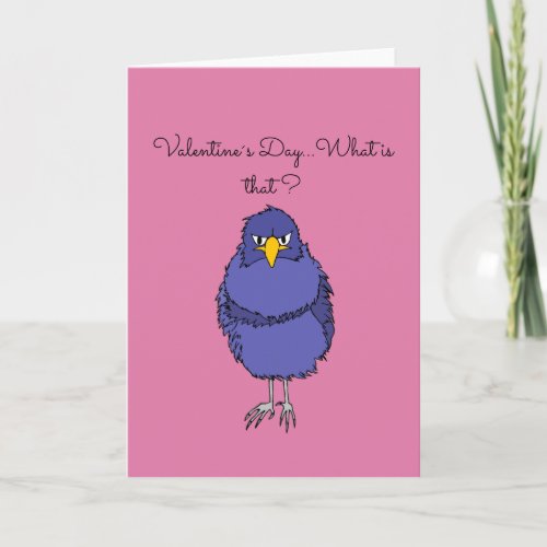 Funny greeting card with not so happy bird