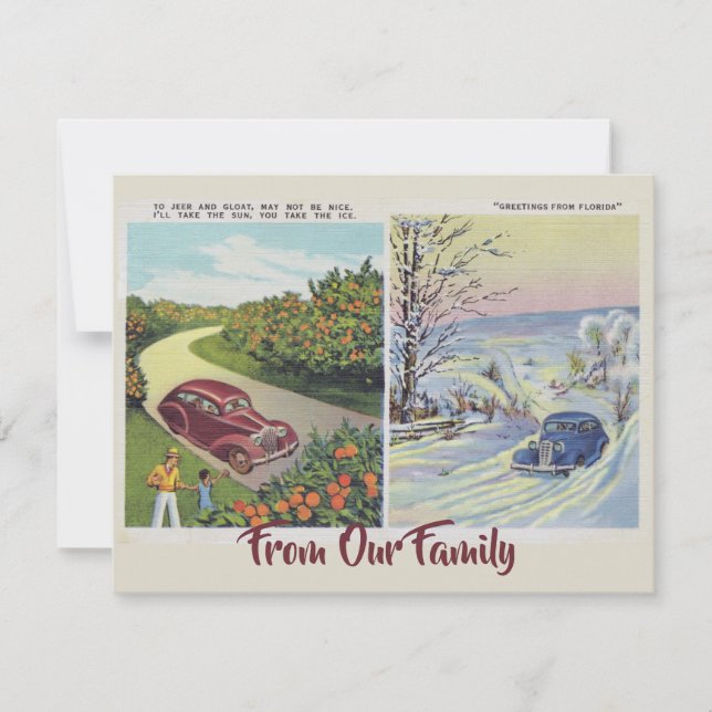 Funny Greetings From Florida Card (Front)