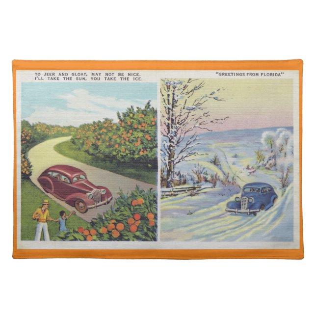 Funny Greetings From Florida Placemat (Front)