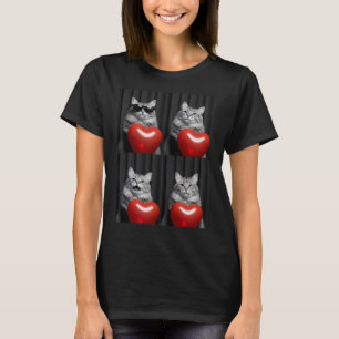 Funny Grey Cat Photobooth Cute Tabby Cat Lover T-Shirt