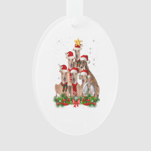 Funny Greyhound Dog Christmas Tree Gift Ornament