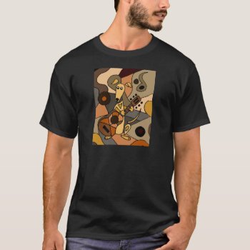 Funny Greyhound Dog Playing Guitar Abstract T-shirt by Petspower at Zazzle