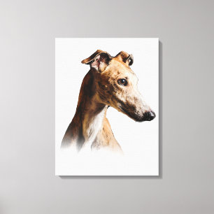 Funny Greyhound Face Greyhound Smile Greyhound Canvas Print