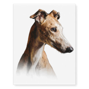 Funny Greyhound Face Greyhound Smile Greyhound Temporary Tattoos