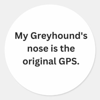 Funny greyhound sticker for dog lovers