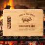 Funny Grill BBQ King, Personalized Name, Text Cutting Board