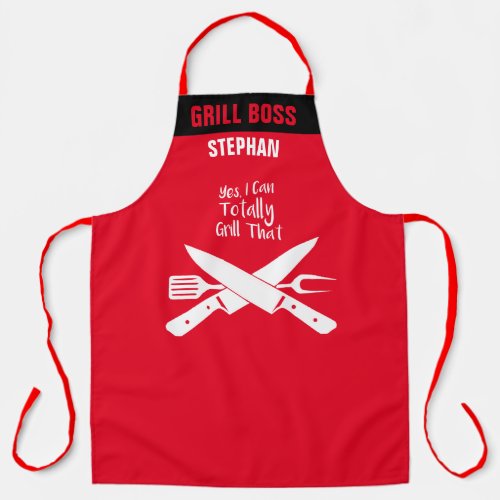 Funny Grill Chef Aprons Custom Totally Grill That Apron