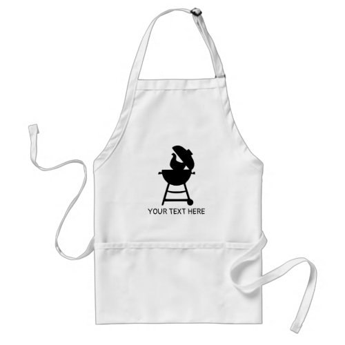 Funny Grill Chicken Custom Text Bbq Dad Adult Apron