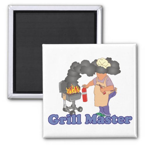 Funny Grill Master Barbecue Magnet