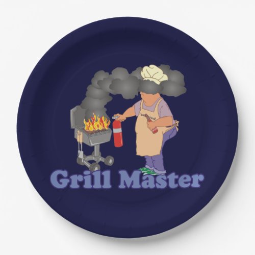 Funny Grill Master Barbecue Paper Plates