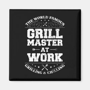 Funny Grill Master Bbq Chef Smoked Meat Lover Gift Magnet