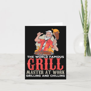 Funny Grill Master Bbq Lovers Foodies Chef Smoked Card