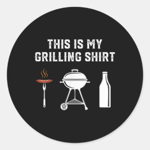 Funny Grilling Bbq Barbecue Smoking Meat Smoker Gr Classic Round Sticker